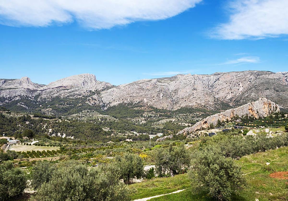 VIsta de la Sierra de Aitana.