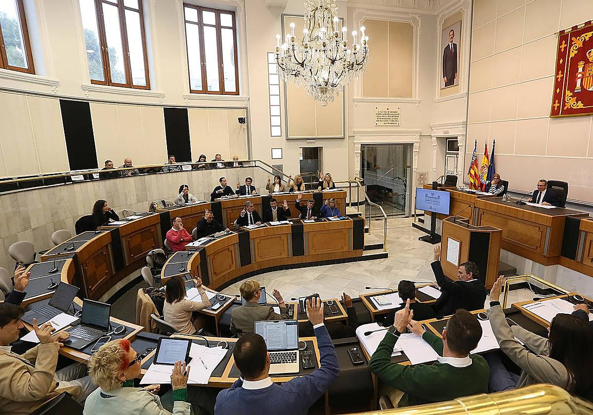 Pleno ordinario de enero en la Diputación de Alicante.