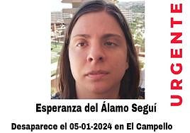 Alerta de la desaparición de Esperanza.