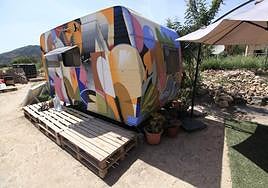 Una caravana en la zona de Aigües.