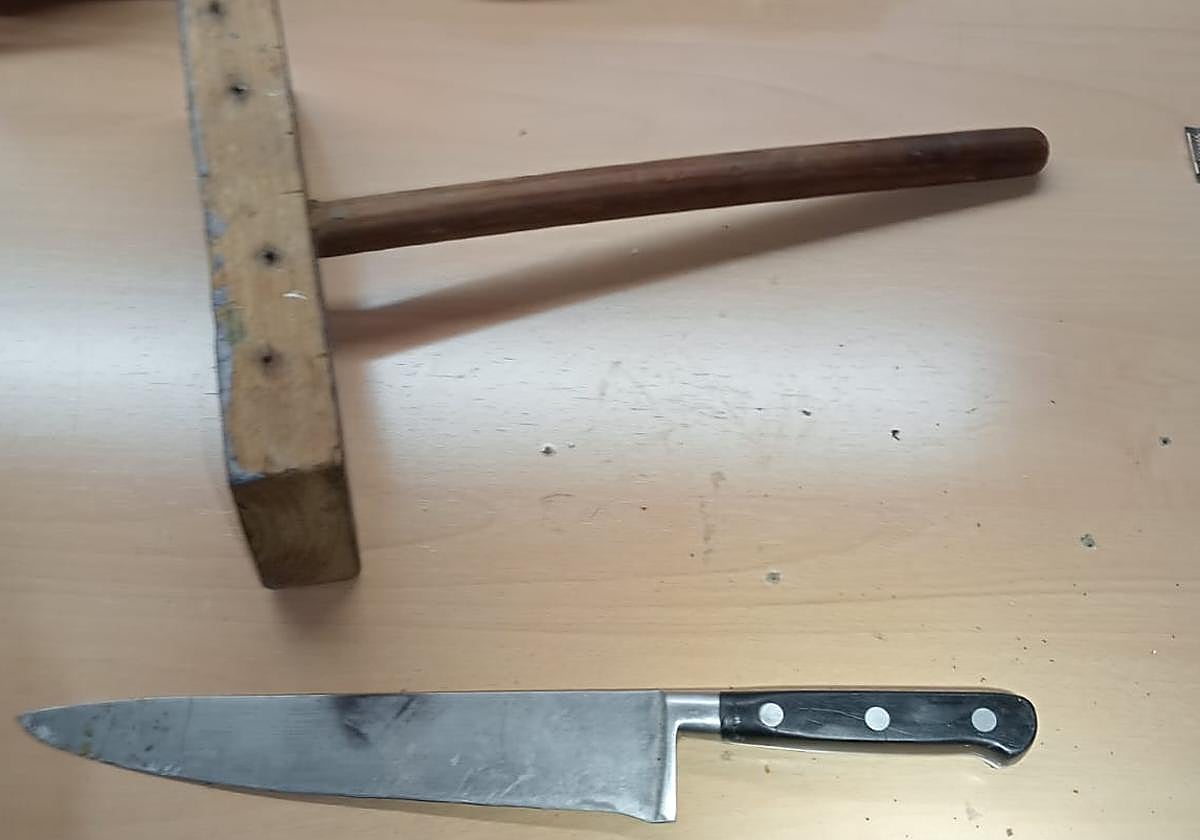 Material utilizado por el hombre para causar pánico en una tienda de Orihuela.