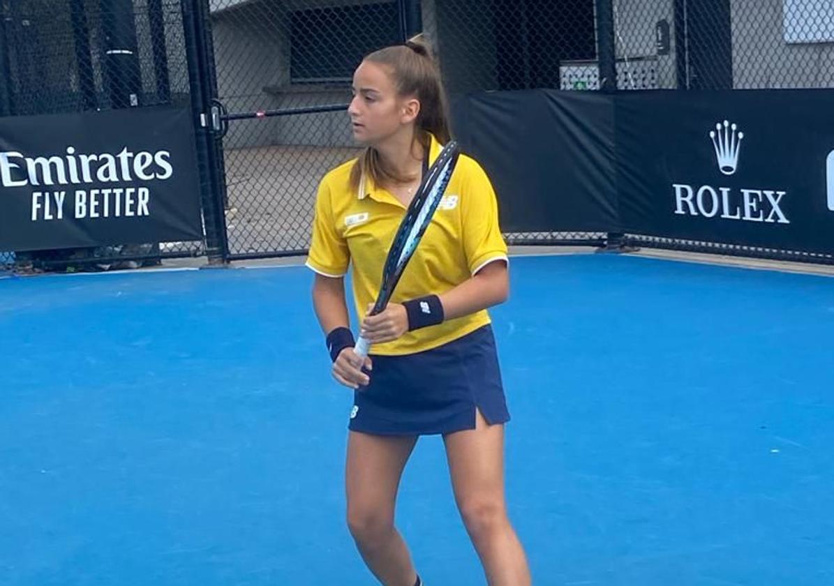 Charo Esquiva, durante un entrenamiento en Australia.