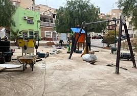 Instalación de los nuevos juegos de Crevillente.
