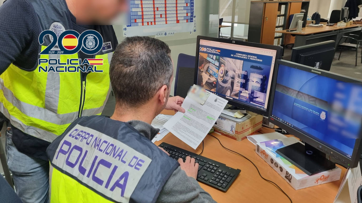 Recurso de la policía Nacional en Alicante.