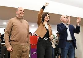 Miguel Millana, Diana Morant y Alejandro Soler, el domingo en Alicante.