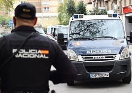 Dispositivo de seguridad de la Policía Nacional.