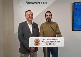 El edil del edil de Promoción Económica, Samuel Ruíz y de Pedanías, Raúl Sempere.