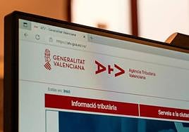 Imagen de la página web de la Agencia Tributaria Valenciana.