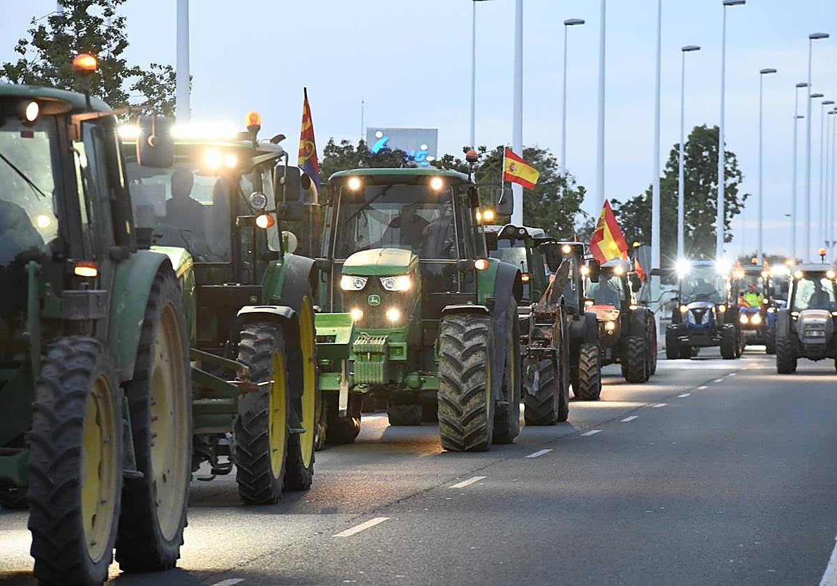 Protesta de agricultores en Elche.