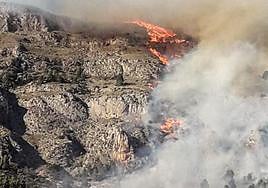 Incendio forestal en Sella declarado este lunes.