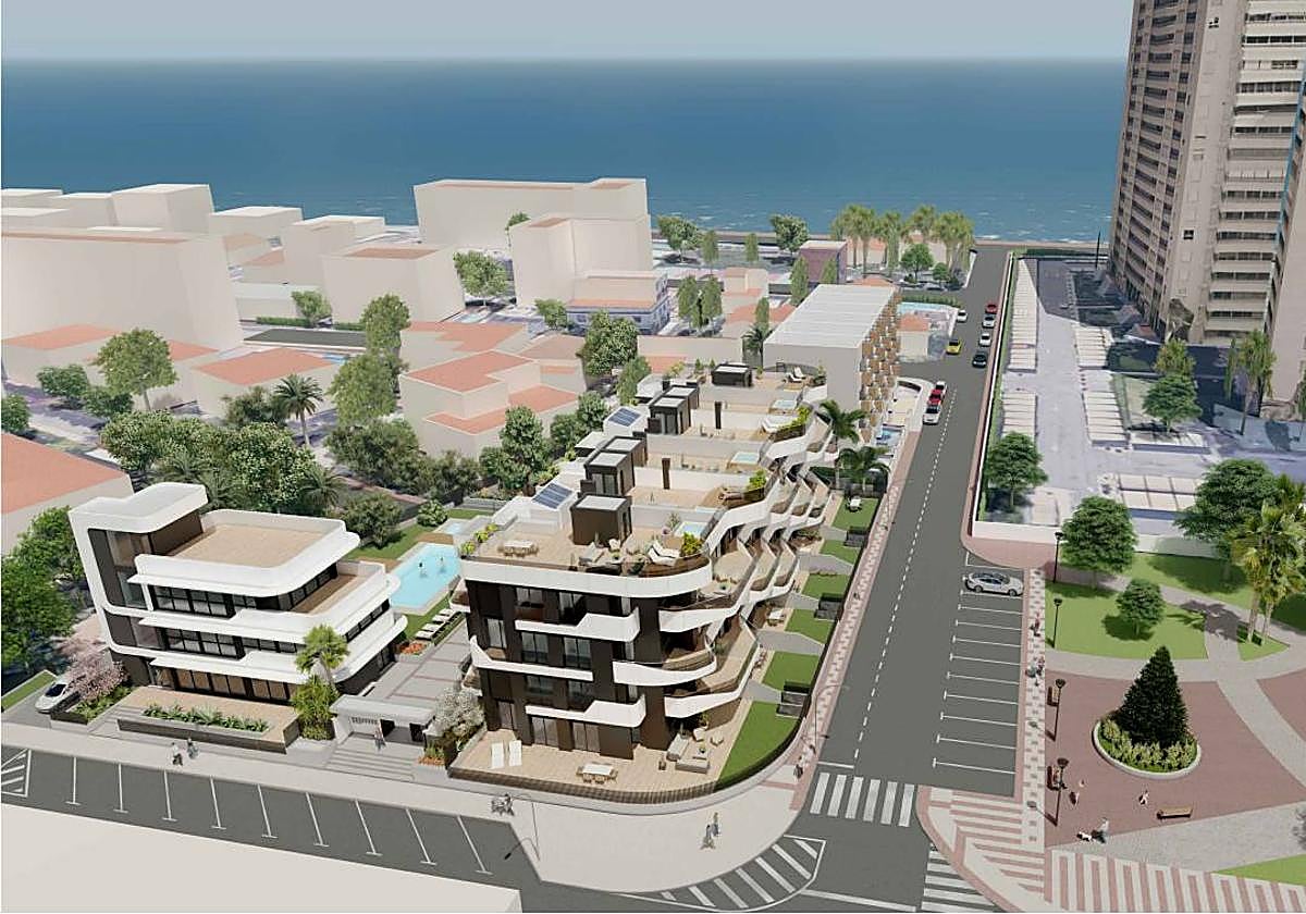 Rrecreación del futuro residencial, ubicado en la playa de Muchavista.