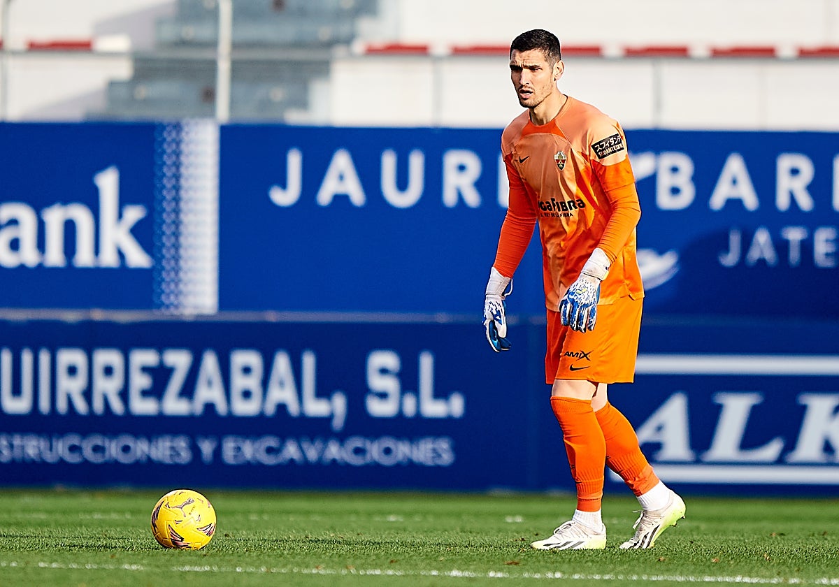 Matías Dituro, en el último partido en Amorebieta.