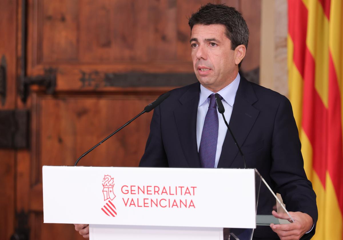 El presidente de la Generalitat Valenciana, Carlos Mazón.