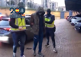 Imágenes de la detención de algunos presuntos miembros de la red internacional.