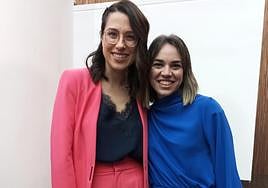 Aitana Mas y Sara Llobell durante un evento en Alicante.