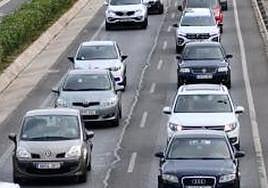 Atascos en Alicante, en imagen de archivo.