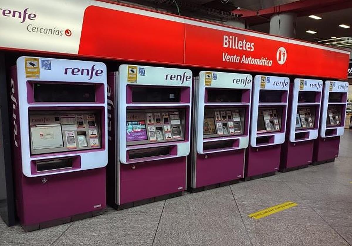 Máquinas automáticas de Renfe (EVA).
