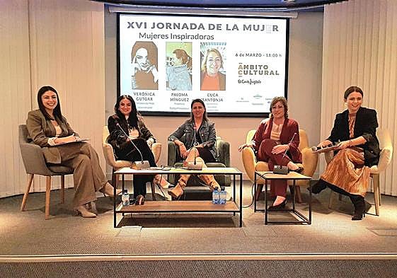 Las participantes de la mesa redonda de mujeres referentes.