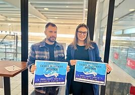 Cartel de la primera competición del grupo Poseidón de la Escuela Municipal de Natación de Elda.