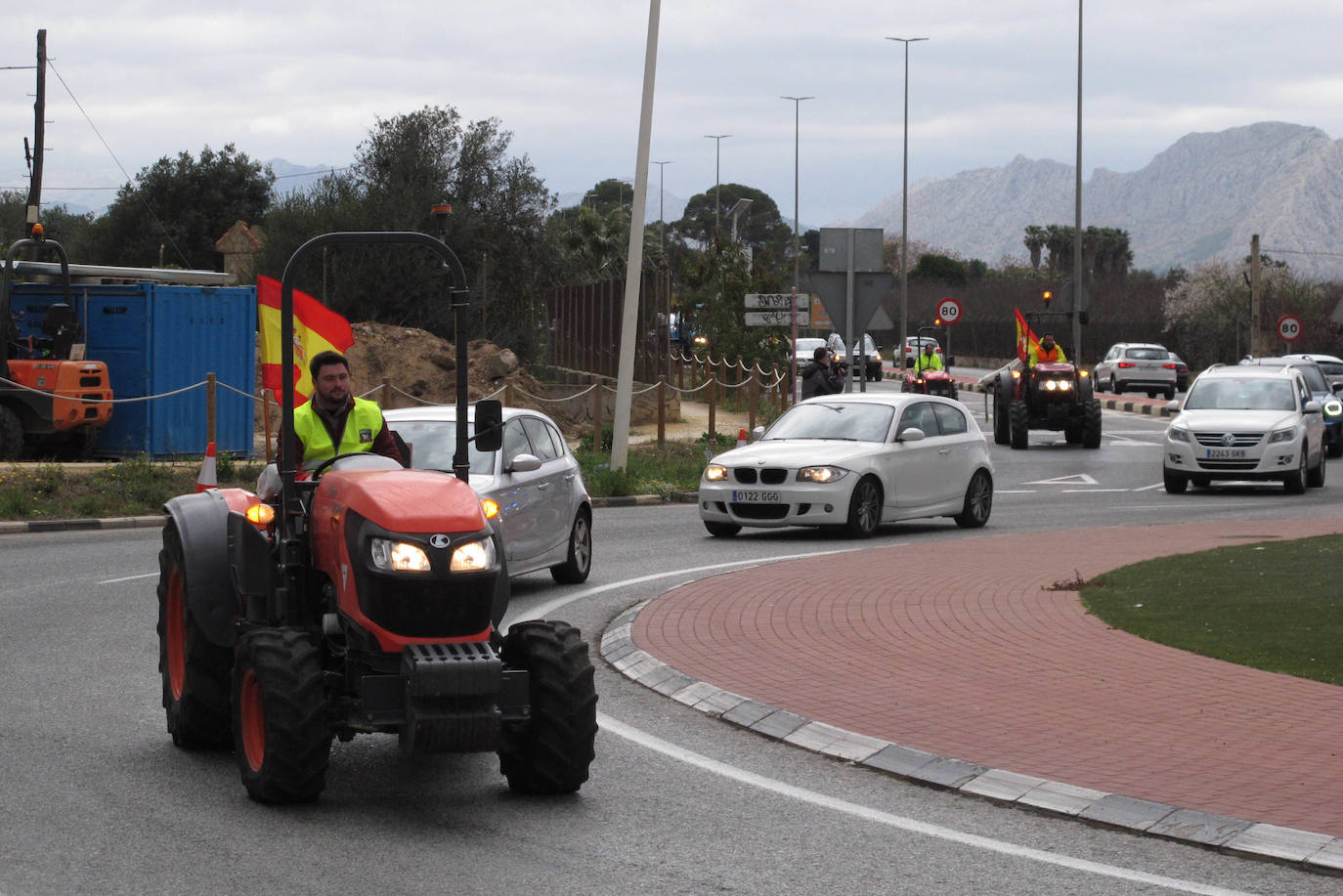Tractorada de protesta en Dénia