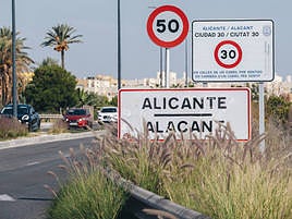 Una de las entradas a la ciudad de Alicante.