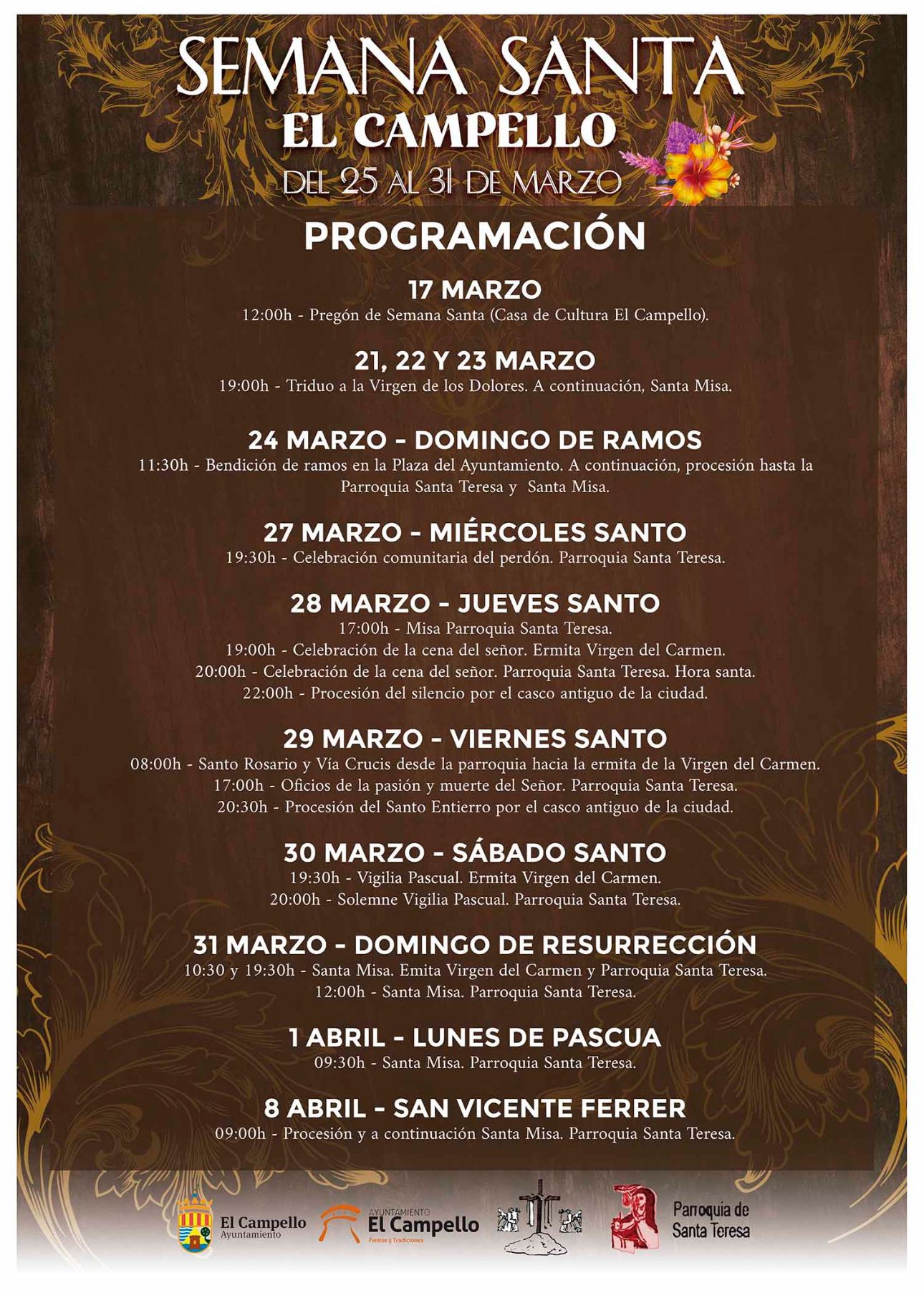 Calendario de la Semana Santa de El Campello.