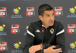 Torrecilla, en la rueda de prensa posterior al partido frente a La Nucía.