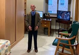 El hermano Meseguer, en su nueva residencia en Salamanca.