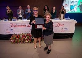 Una de las personas homenajeadas en la gala.