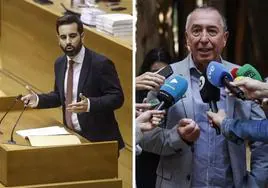 El síndic del PSPV-PSOE en Les Corts, José Muñoz, y el síndic de Compromís, Joan Baldoví.