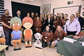 Los monitores junto a Coe y Duca en el acto de presentación.