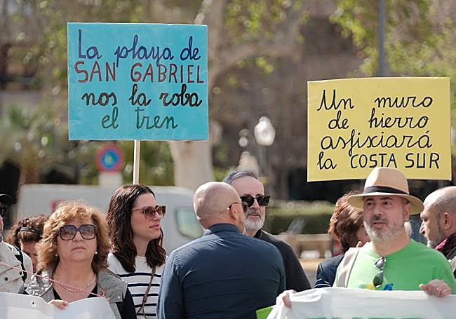 Aitana Mas en la manifestación.