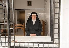 Sor Irene en la sala de visitas del monasterio.