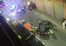 Imágenes tras el accidente ocurrido en el barrio de la Florida.