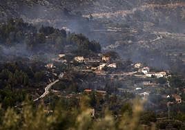 El fuego en el municipio de Tárbena.