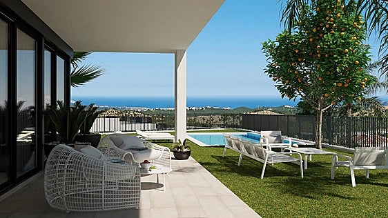 Vista por render de la promoción Polop Hills.