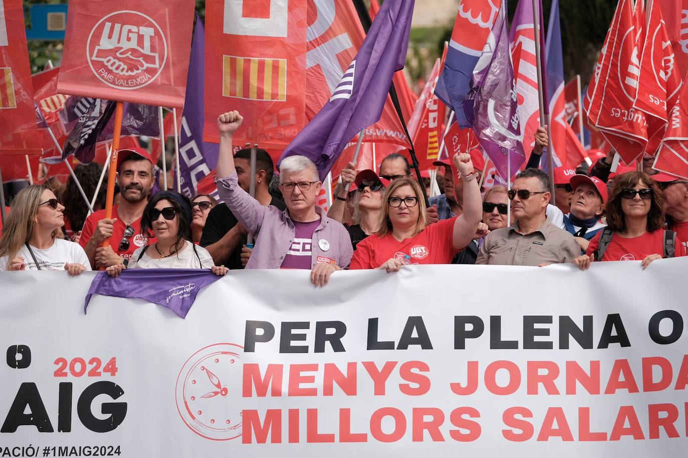 Los trabajadores toman el centro de Alicante