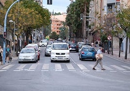 Coches en las calles de Alicante.
