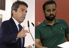 El presidente de la Generalitat, Carlos Mazón, y el síndic del PSPV-PSOE, José Múñoz.