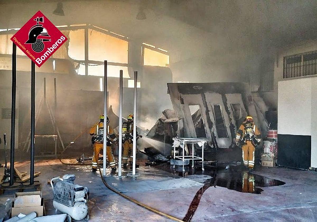 Incendio de la nave.