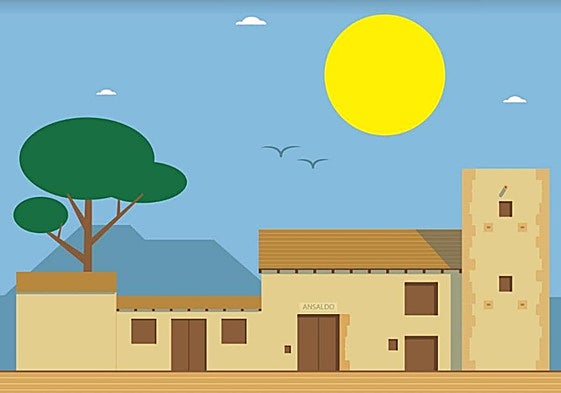 Torre Ansaldo en la exposición 'Patrimonio ilustrado'.