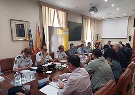 Reunión de coordinación de seguridad en Hogueras.