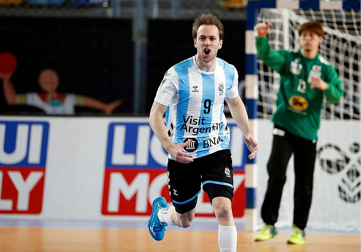 Santiago Baronetto, con la selección argentina.