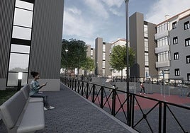 Recreación de la rehabilitación del barrio de PorfirioPascual.