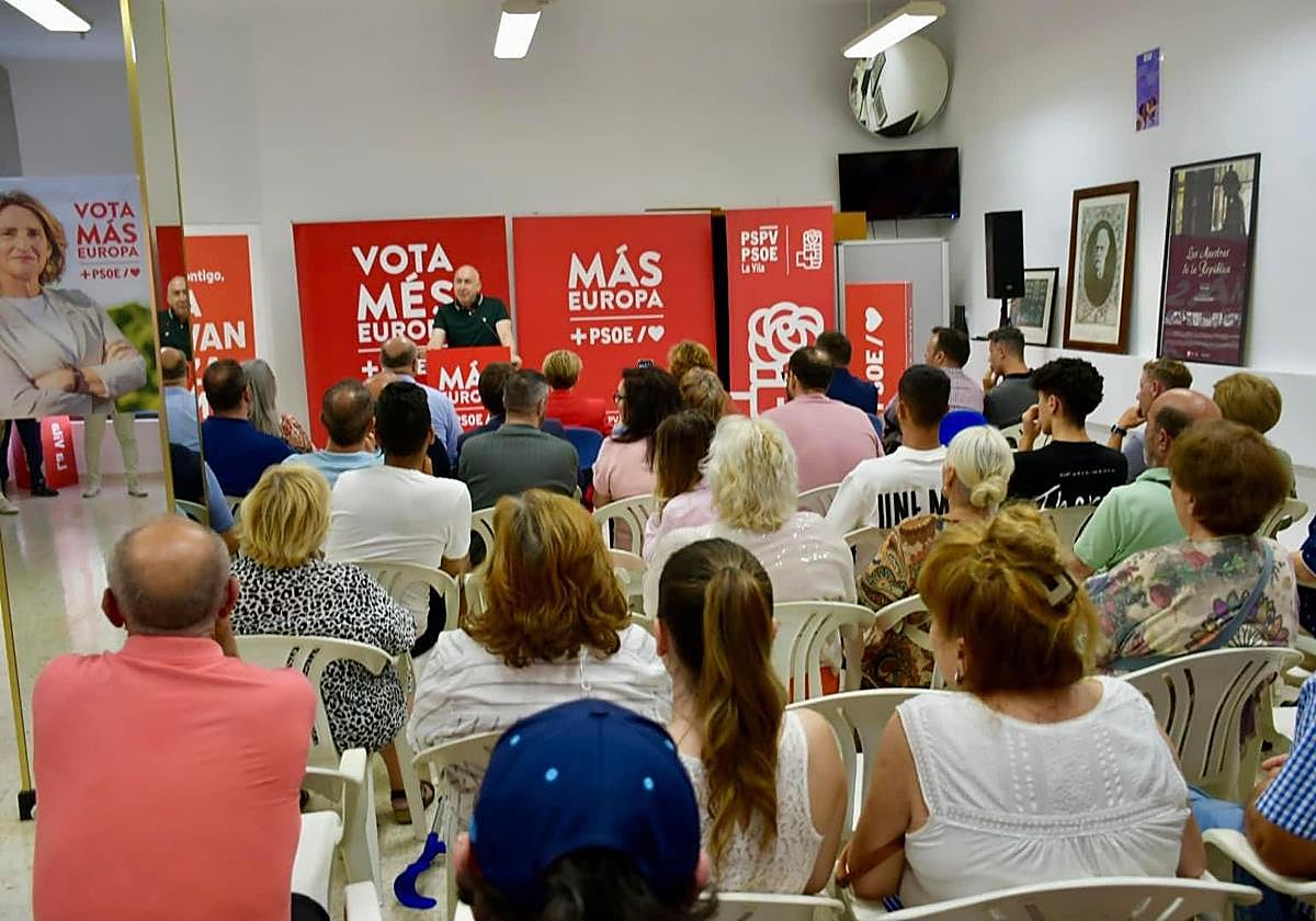 Alejandro Soler, en el mitin de La Vila Joiosa.