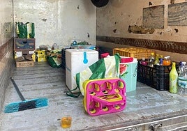 Productos requisados por la Policía Local de Benidorm a los lateros.