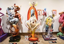 Ninot de la hoguera Calderón de la Barca-Plaza de España.