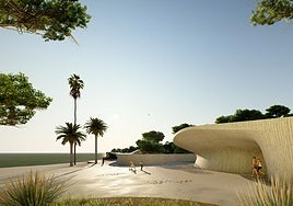 Recreación del proyecto de remodelación del arenal alicantino.