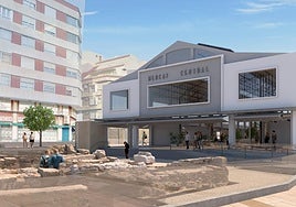 Render del Mercado Central tras la rehabilitación.