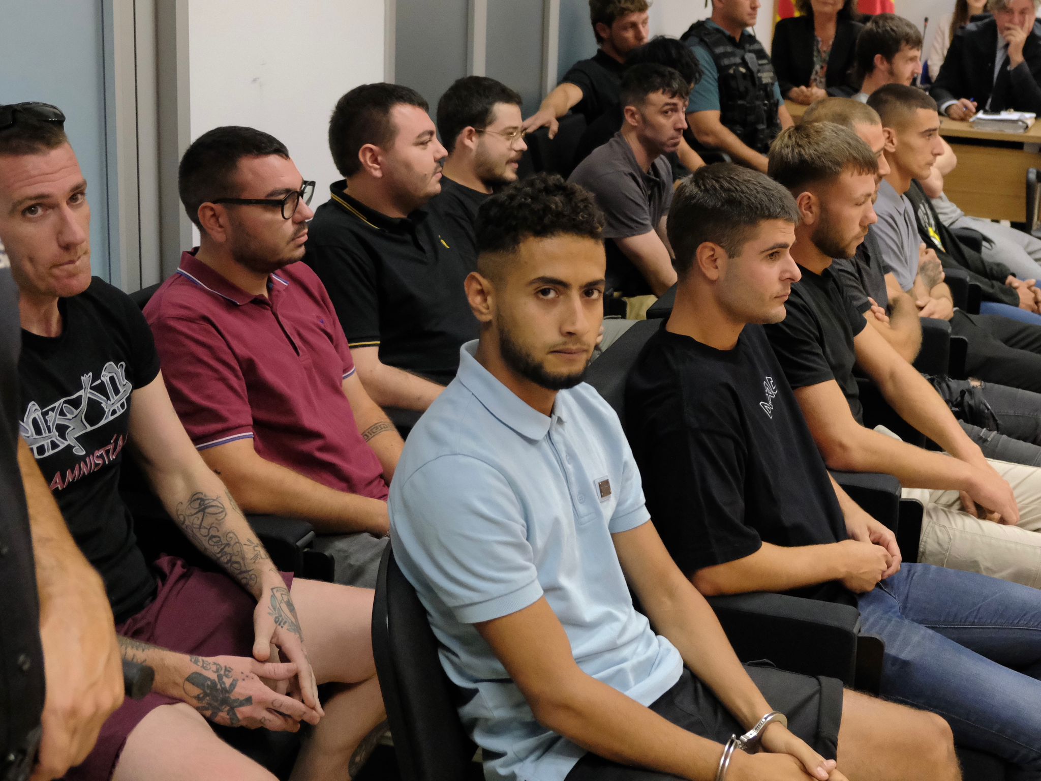 Los procesados, en el banquillo de los acusados.